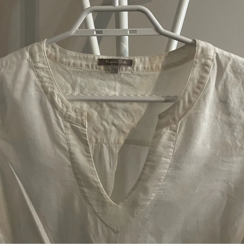 Massimo Dutti Cream Embroidered Tunic - Picture 4 of 5